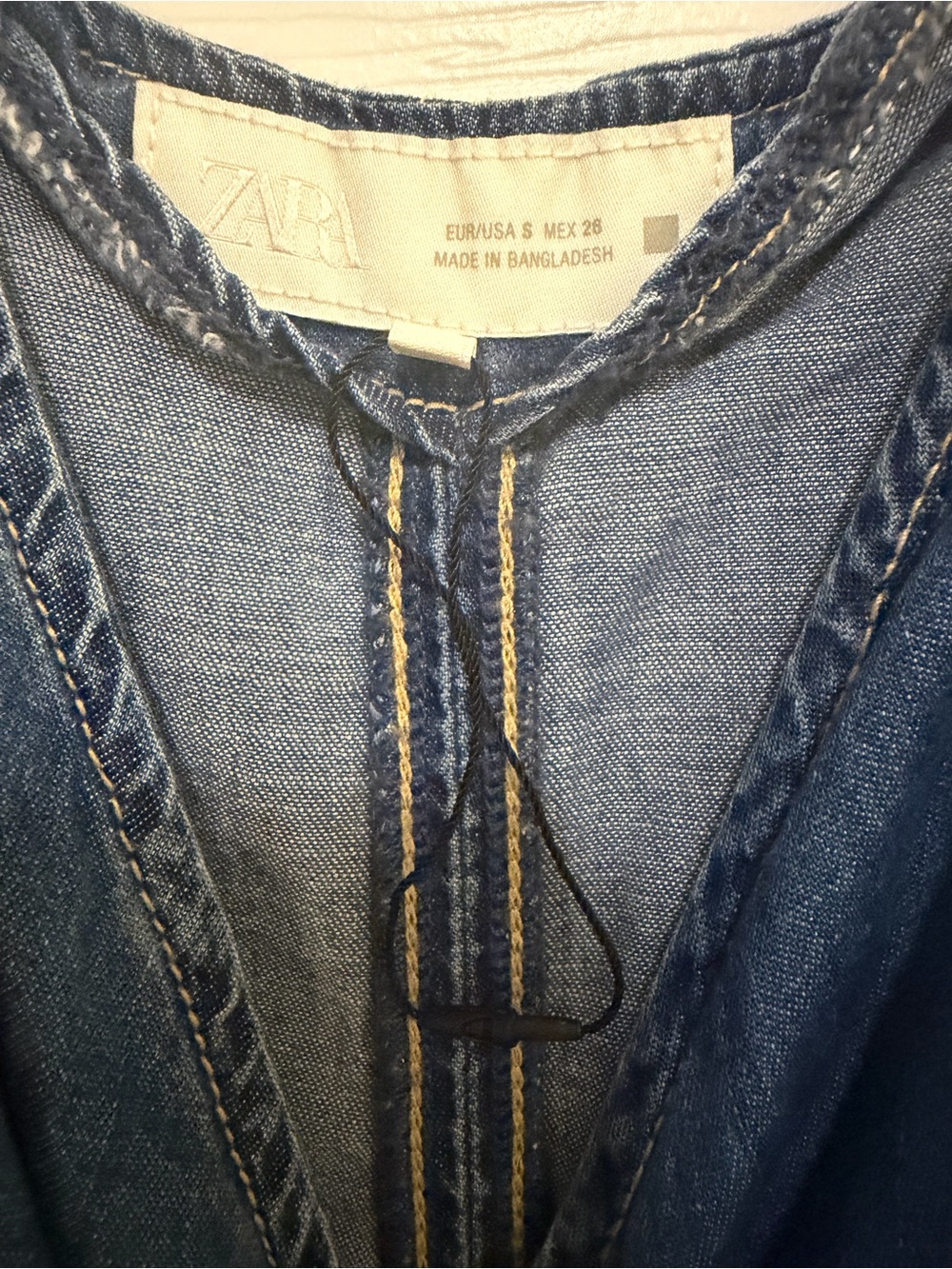 Zara Blue Denim Slip Dress - Picture 2 of 3